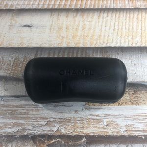 Authentic Chanel Black Sunglasses Hard Lined Case